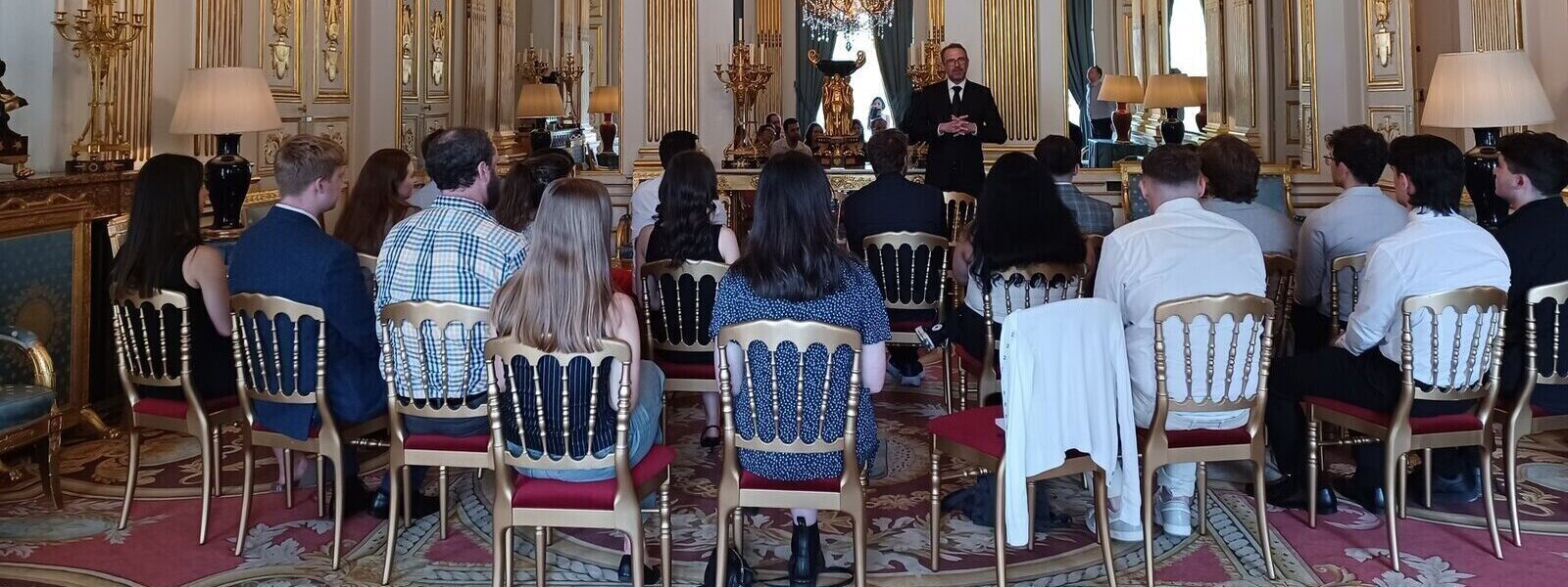 Students from the MSc Diplomacy and International Security programme at the French Embassy