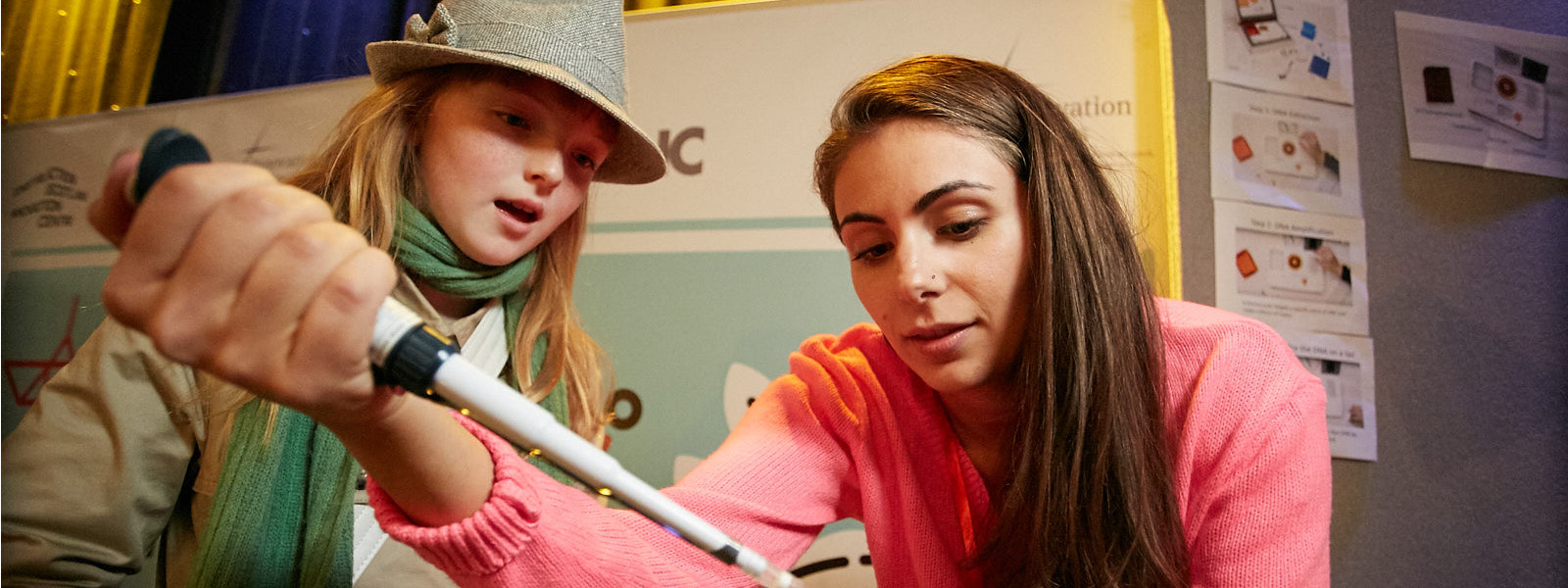 IBioIC student demonstrating pippetting