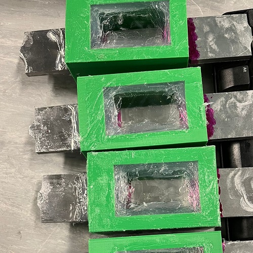 test samples prepared for testing within a bespoke environment e.g saline solution